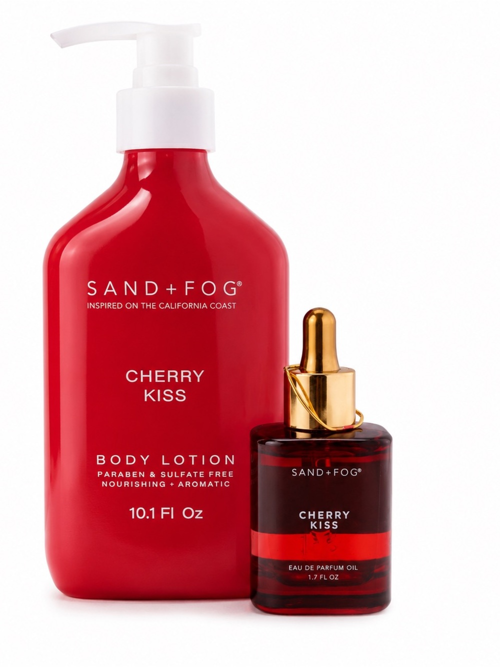 SAND+FOG Cherry Kiss Red Body Lotion & Oil